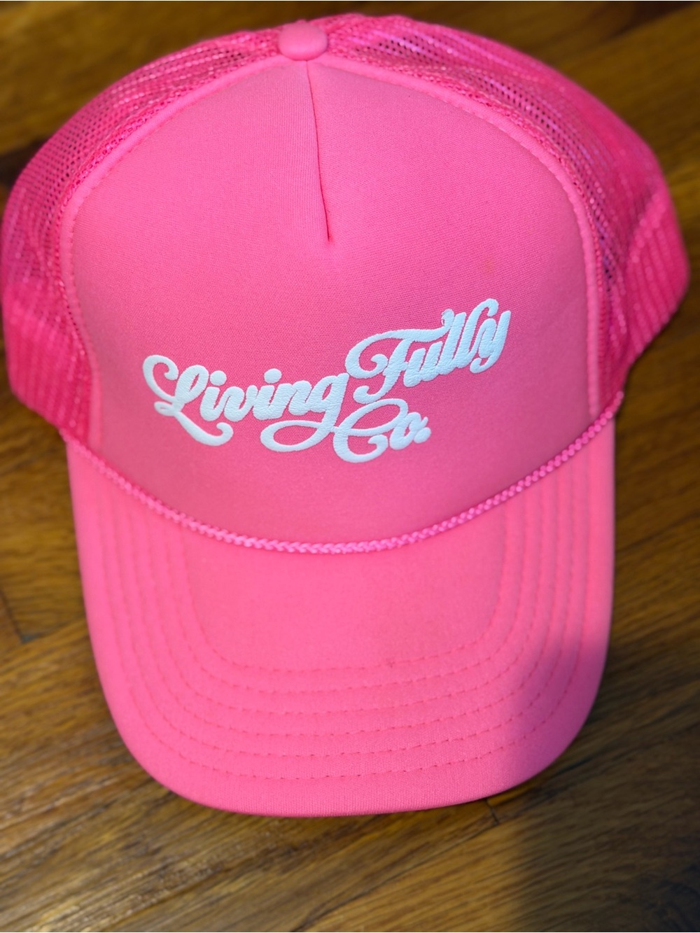 Living Fully Co. neon pink hat